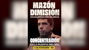 Uno de los carteles con los que Plaza de Madrid convoca la concentración del sábado.
