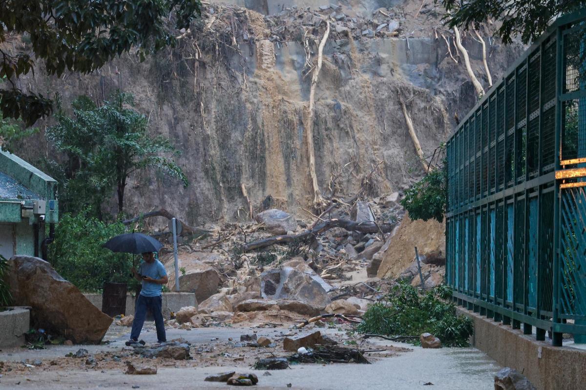 Hong Kong, gravemente inundado en el mayor temporal en 140 años