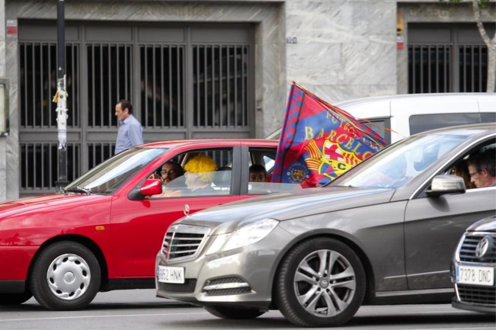 Celebración del título de Liga del Barcelona en Murcia