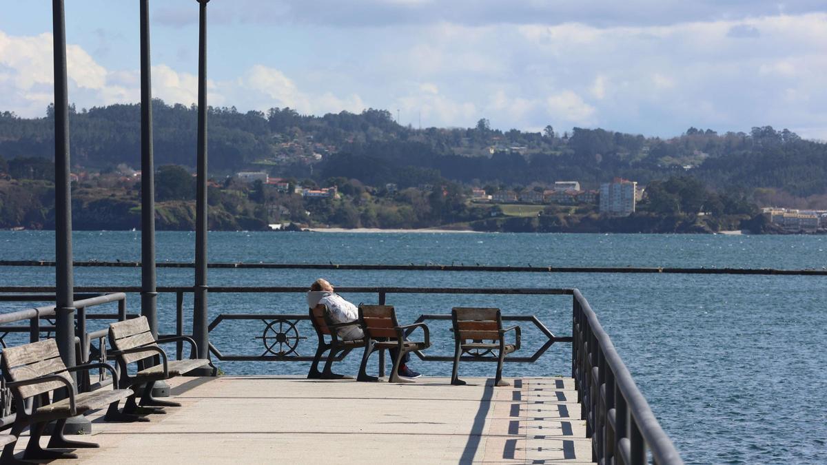 Día soleado ayer en A Coruña.