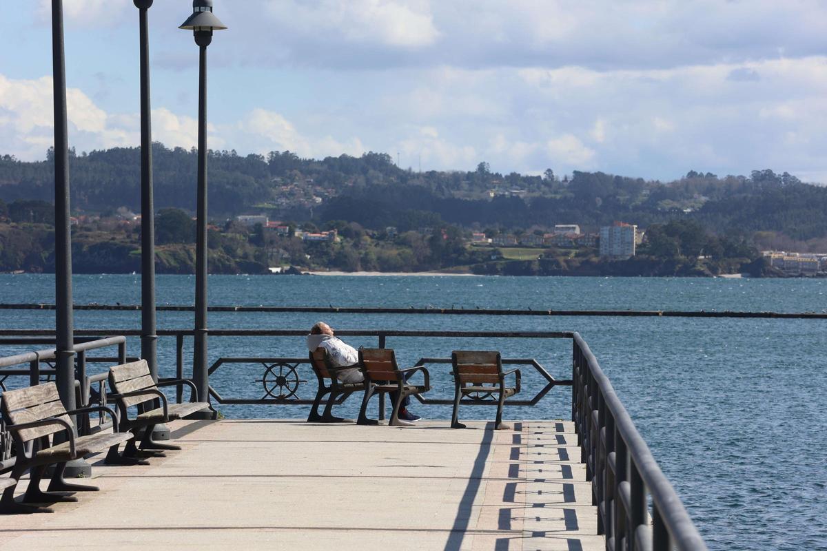 Día soleado ayer en A Coruña.