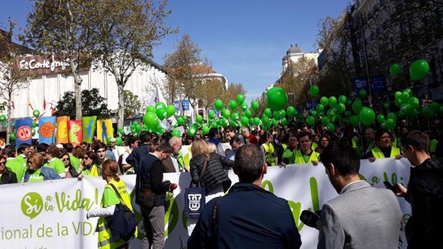 Miles de personas se manifiestan contra el aborto en Madrid