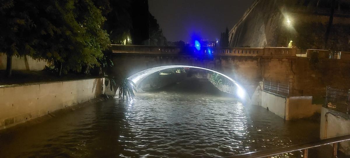 La dana provoca la crecida del torrent de sa Riera