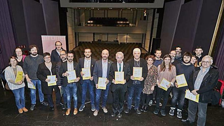 Representants de les institucions participants en aquesta edició d&#039;Escenaris, ahir.