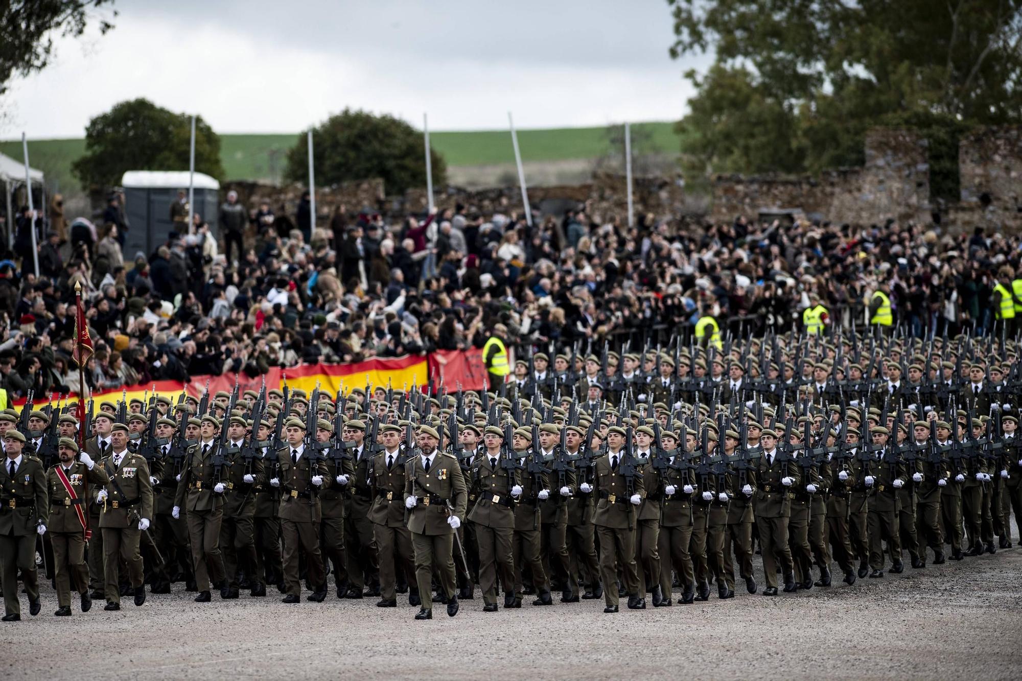 Alumnos del Cefot durante la jura de bandera que reunió en enero a unas 9.000 personas en Santa Ana.