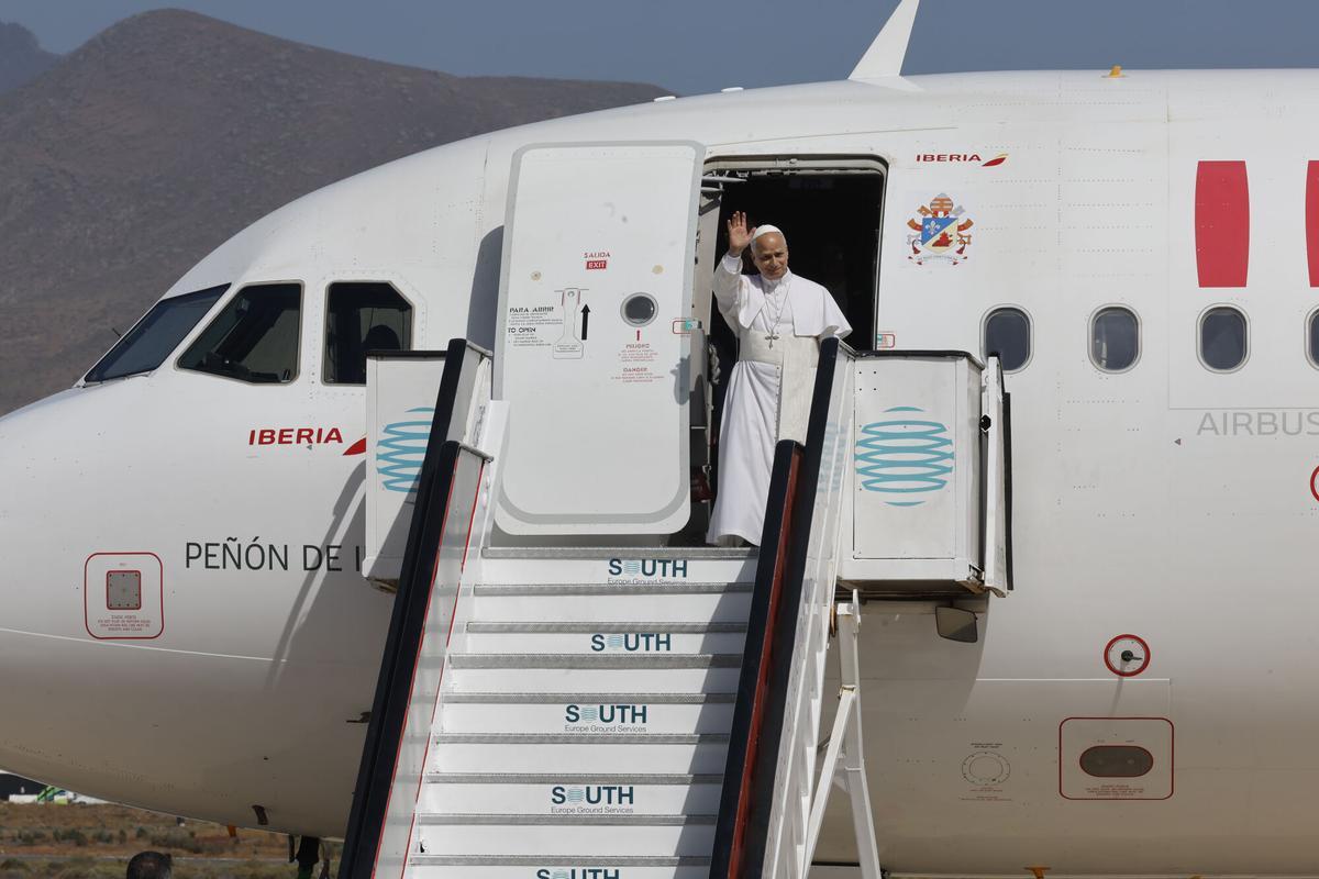 Llegada del papa León XIV a Gran Canaria