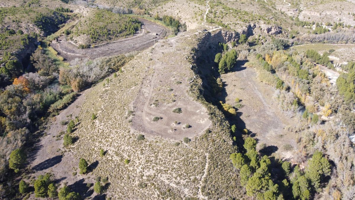 Fotografía aérea del yacimiento