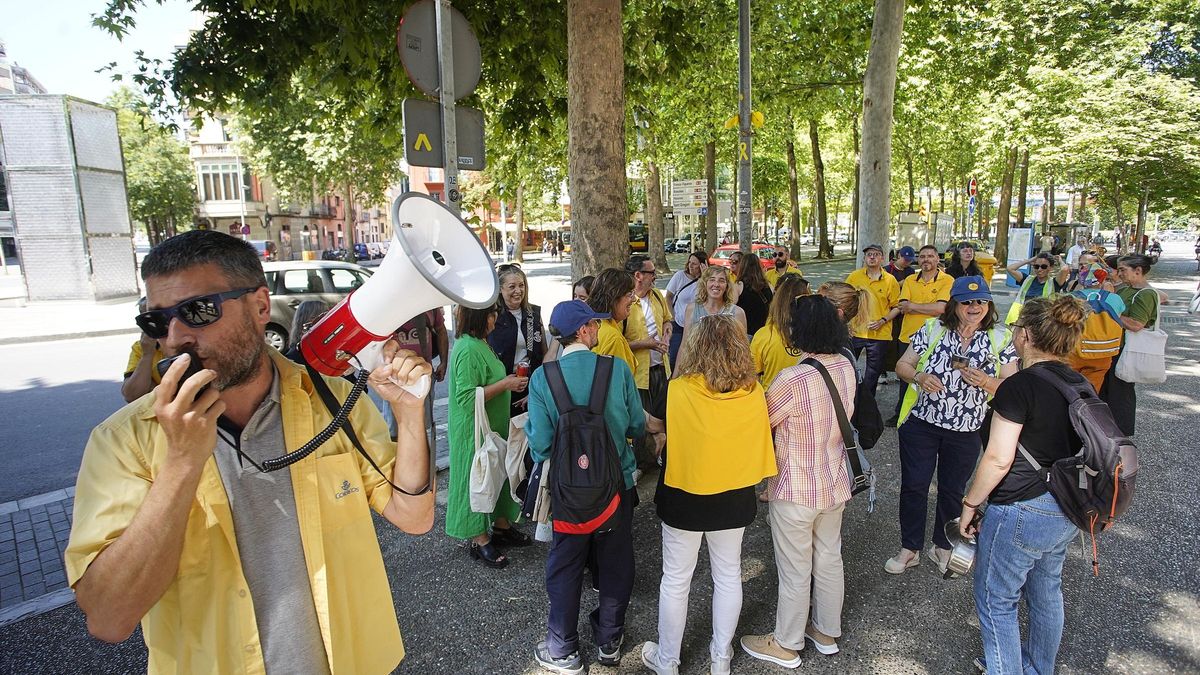 Treballadors de Correus en una manifestació a Girona a final del passat mes de maig.