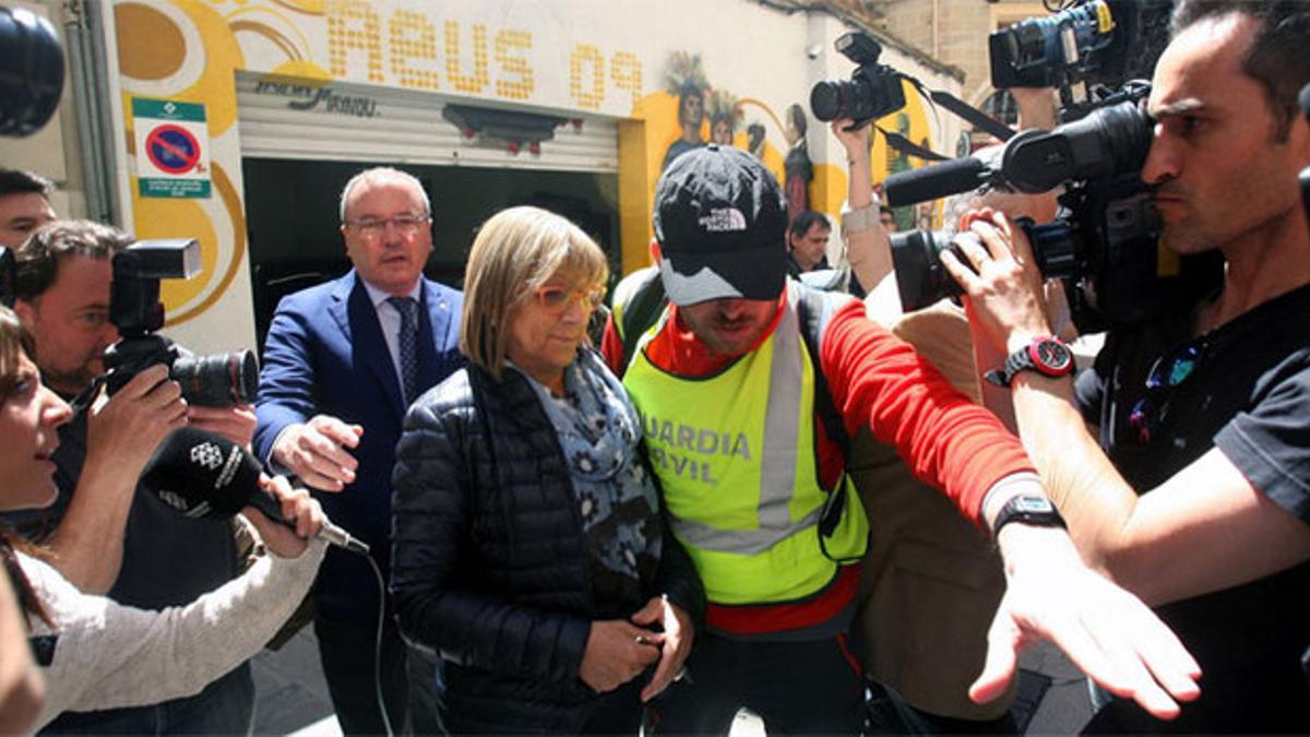 Teresa Gomis, durante la detención.