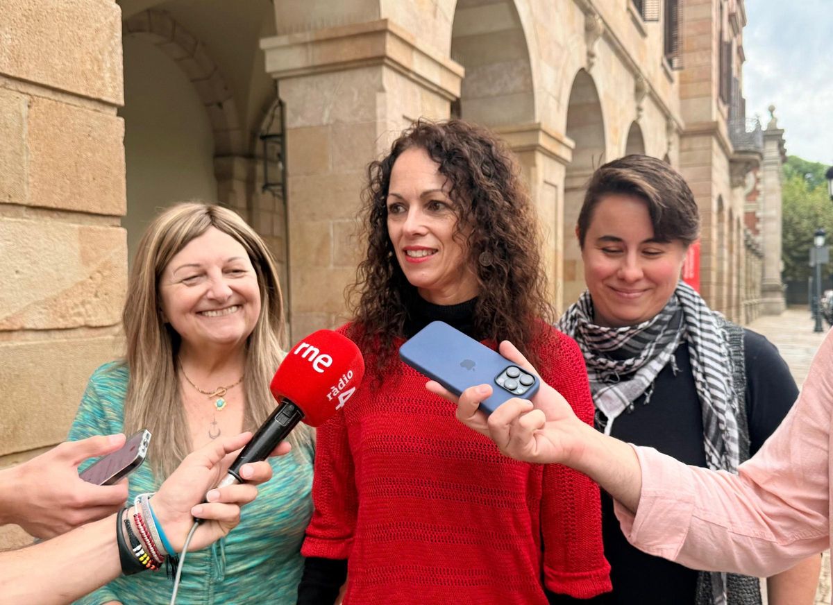 La líder de Podem Catalunya, María Pozuelo, en una atención a los medios de comunicación La líder de Podem Catalunya, María Pozuelo, en una atención a los medios de comunicación