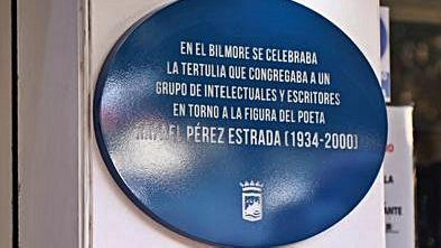 Placa en el restaurante Bilmore, en La malagueta.