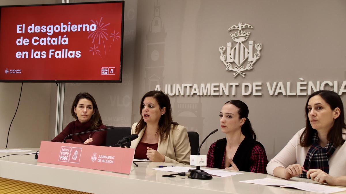 Rueda de prensa del Grupo Socialista para valorar las Fallas.