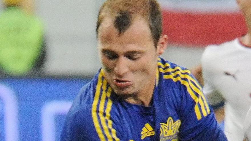 Roman Zozulya, con la selección ucraniana.