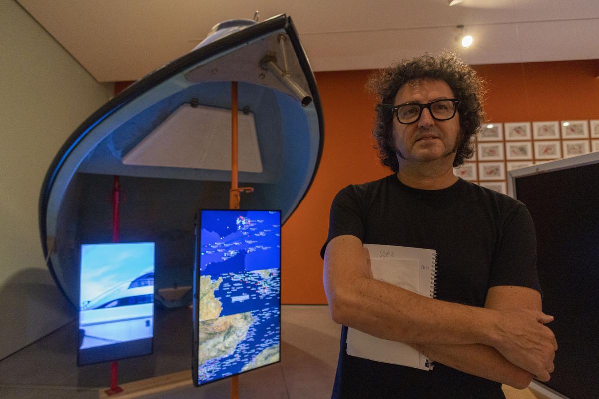 Daniel G. Andújar, en su exposicion de Es Baluard.