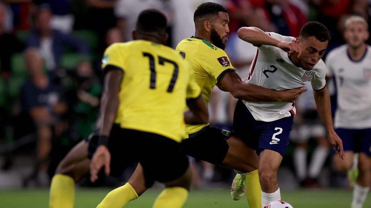 Sergiño Dest, durante el partido de Estados Unidos contra Jamaica