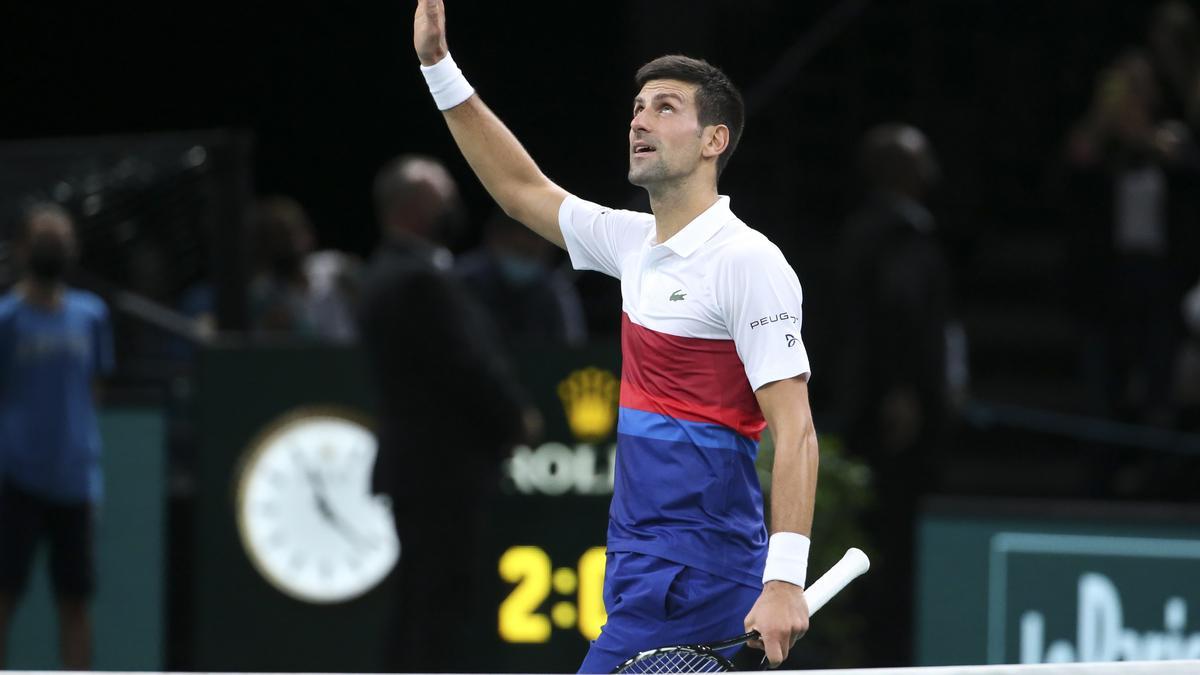 Novak Djokovic, tras ganar en París.
