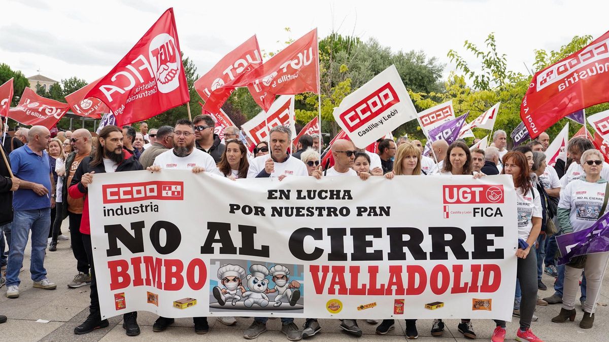 Concentración de trabajadores de Bimbo ante posible ERE