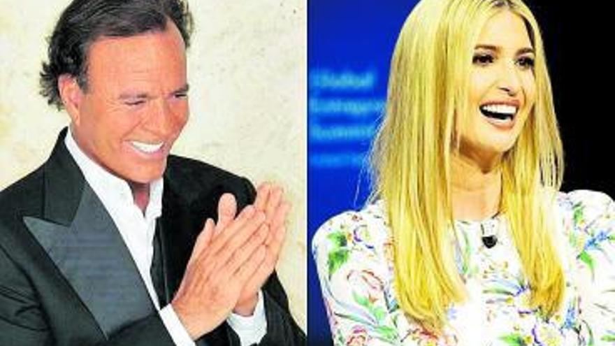 Julio Iglesias e Ivanka Trump.  | // FDV