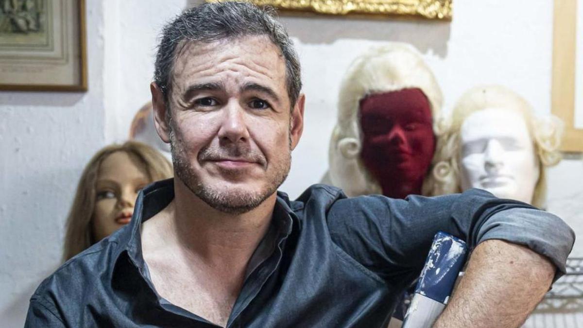 Iván Labanda, en los camerinos de 'Tootsie'
