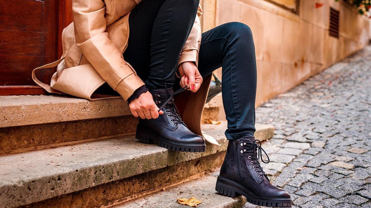 Botas de piel.
