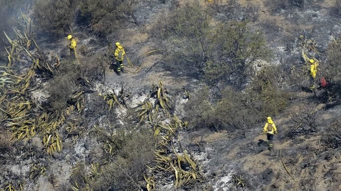 TEJEDA. Incendio en La Cumbre. Efectivos en labores de extinción en Tejeda.  | 11/08/2019 | Fotógrafo: José Pérez Curbelo