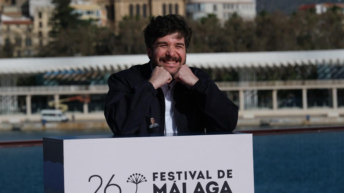 Pablo Maqueda, durante el photocall de 'La desconocida' en el Muelle Uno