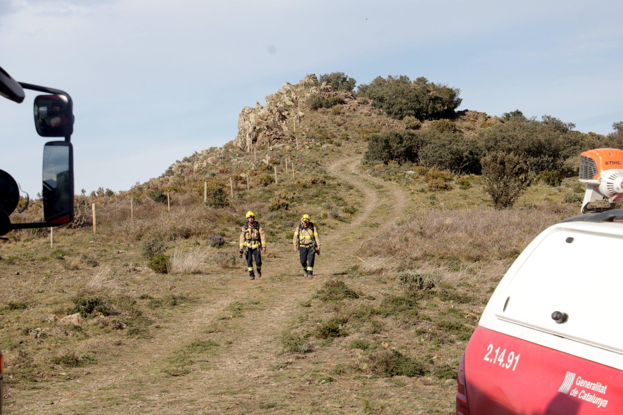 L'incendi que ha cremat a Portbou els dies 16 i 17 d'abril