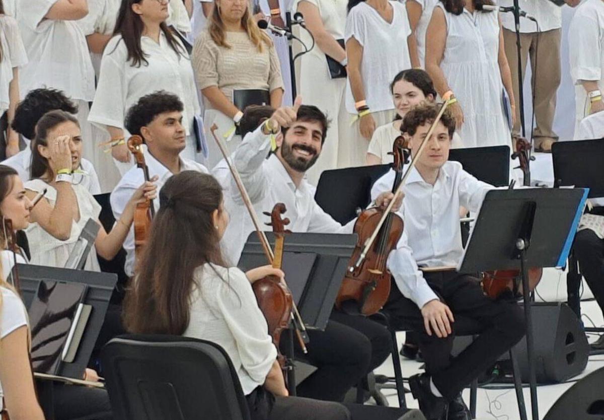Gabriel López Olivares, el músico ibicenco que tocó ante el Papa en Barcelona