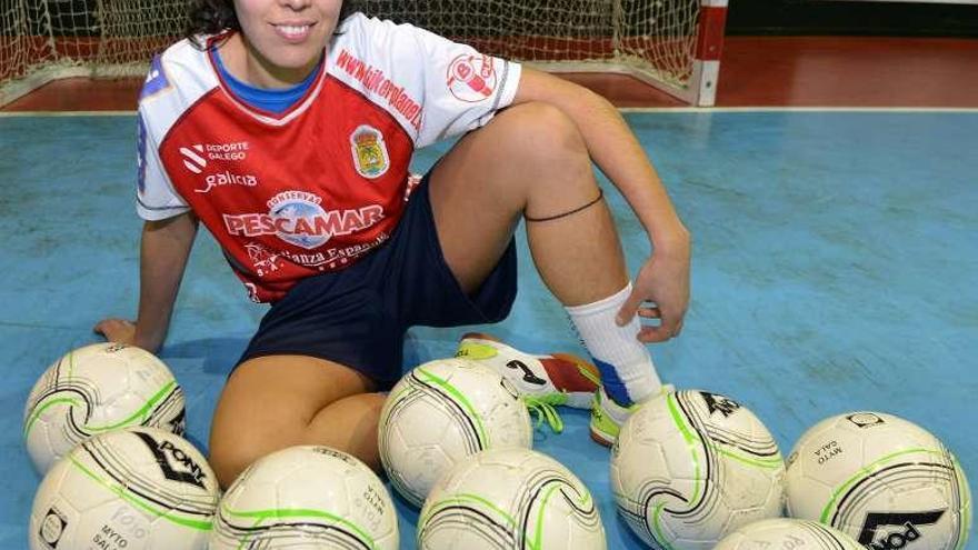 Cecilia Puga, en su etapa anterior como jugadora del Poio. // G. Santos