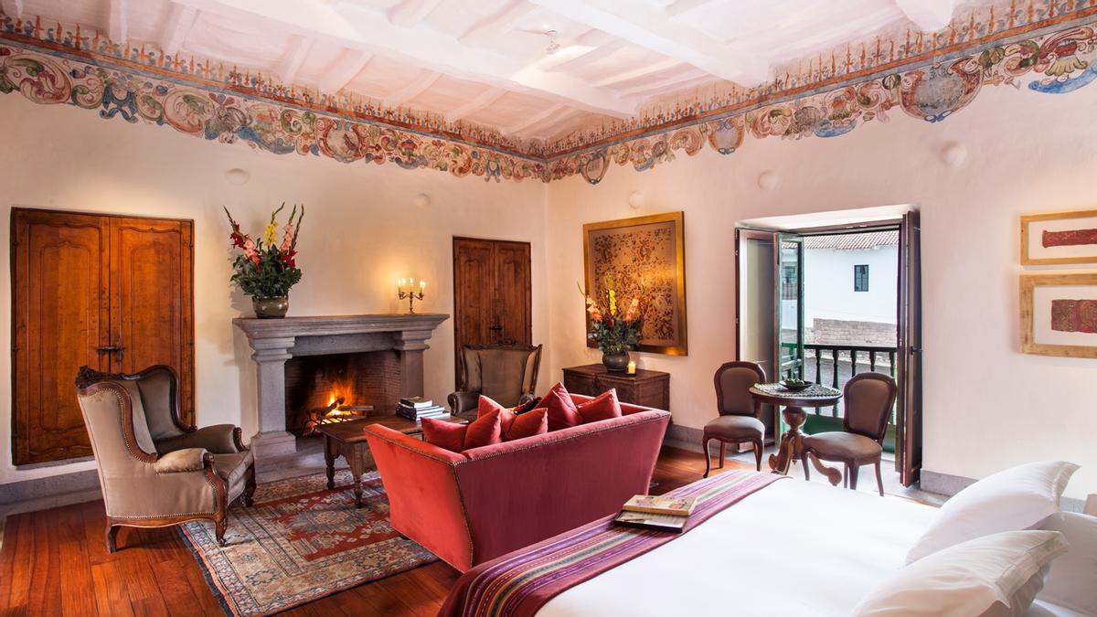 Suite Plaza de Inkaterra La Casona, una de las 11 habitaciones del hotel Relais &amp; Châteaux en Cusco.
