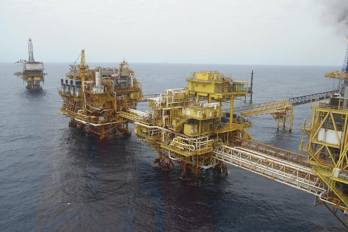 Instalaciones petroleras en el Golfo de México