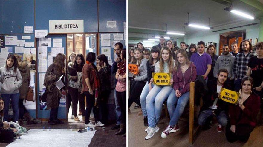 Los estudiantes ocupan dos facultades contra el cierre de la biblioteca en Gijón