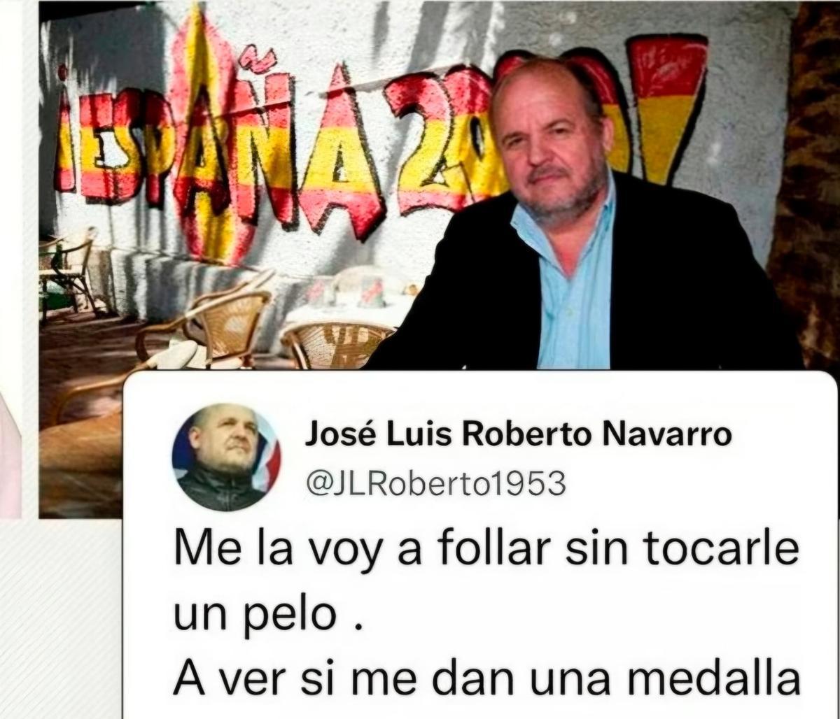 Un tuit del abogado José Luis Roberto, conocido por fundar la organización ultraderechista España 2000.