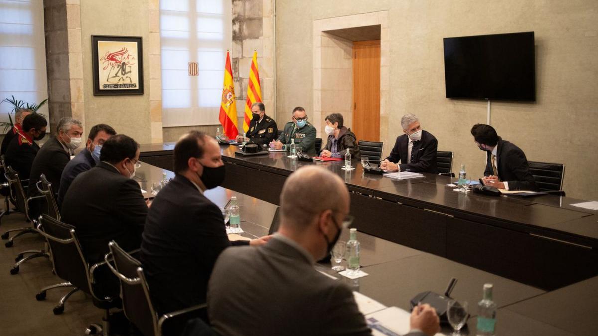 La Junta de Seguretat de Catalunya, reunida ahir | EP