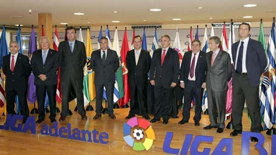 El presidente del Celta, Carlos Mouriño, fue el representante del club vigués en el acto de la LFP