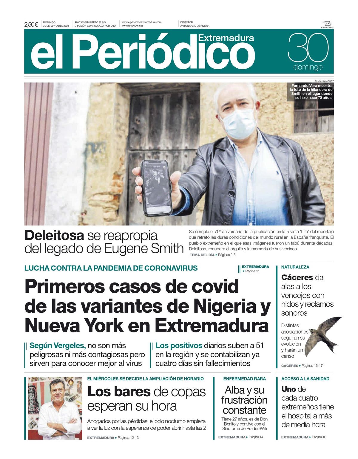 Portada de El Periódico Extremadura que recogía el reportaje de Deleitosa.