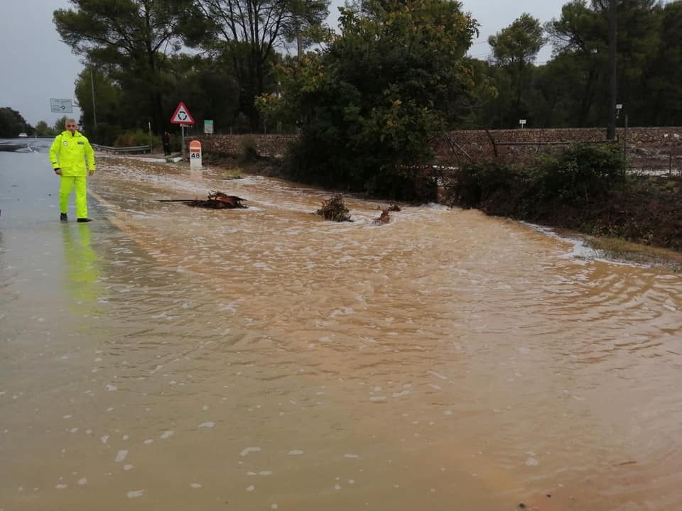 Las fuertes lluvias dejan ya 36 incidentes en el norte de Mallorca