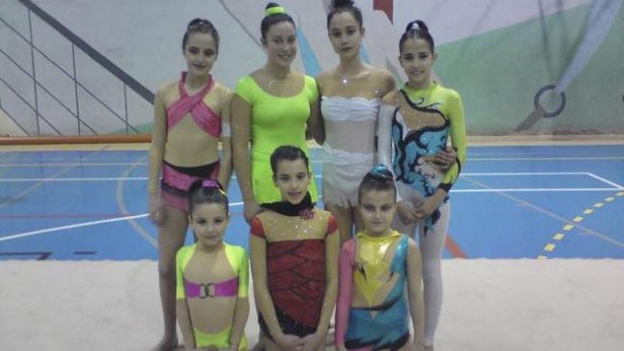 Las gimnastas del Rítmica Benavente realizaron un gran papel en el Campeonato de Castilla y León.