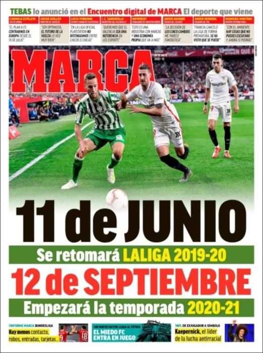 Portada MARCA sábado 30 mayo 2020