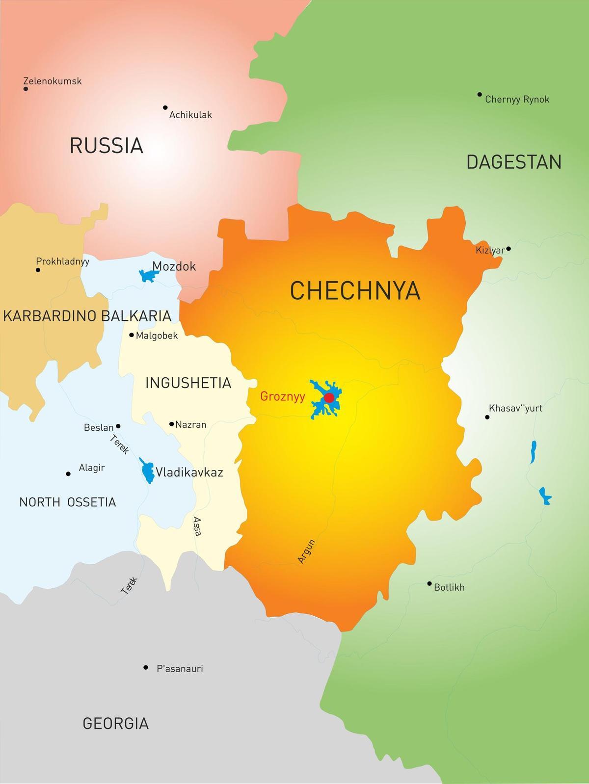 chechenia mapa