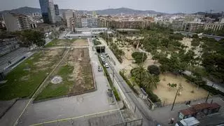 Las obras de Ferrocarrils comienzan a desfigurar el parque de Joan Miró