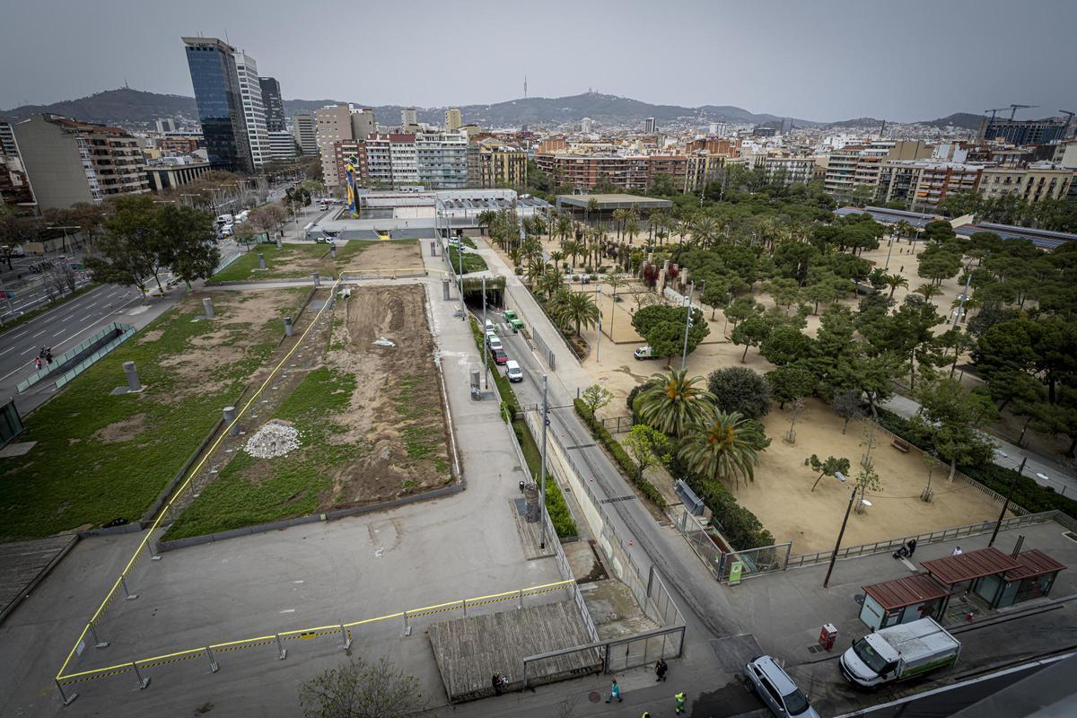 Empiezan las obras de Ferrocarrils en el parque Joan Miró