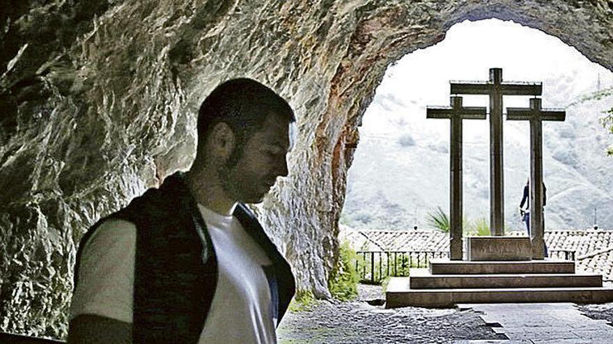 Cervero en una visita a Covadonga.