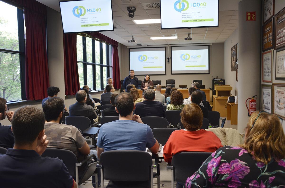 Acto de la candidata de H2040 en Ourense.