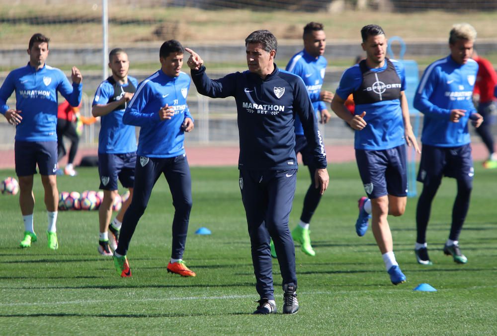 Primer entrenamiento de Míchel