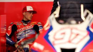 Xavi Vierge, en el box de Honda en WorldSBK