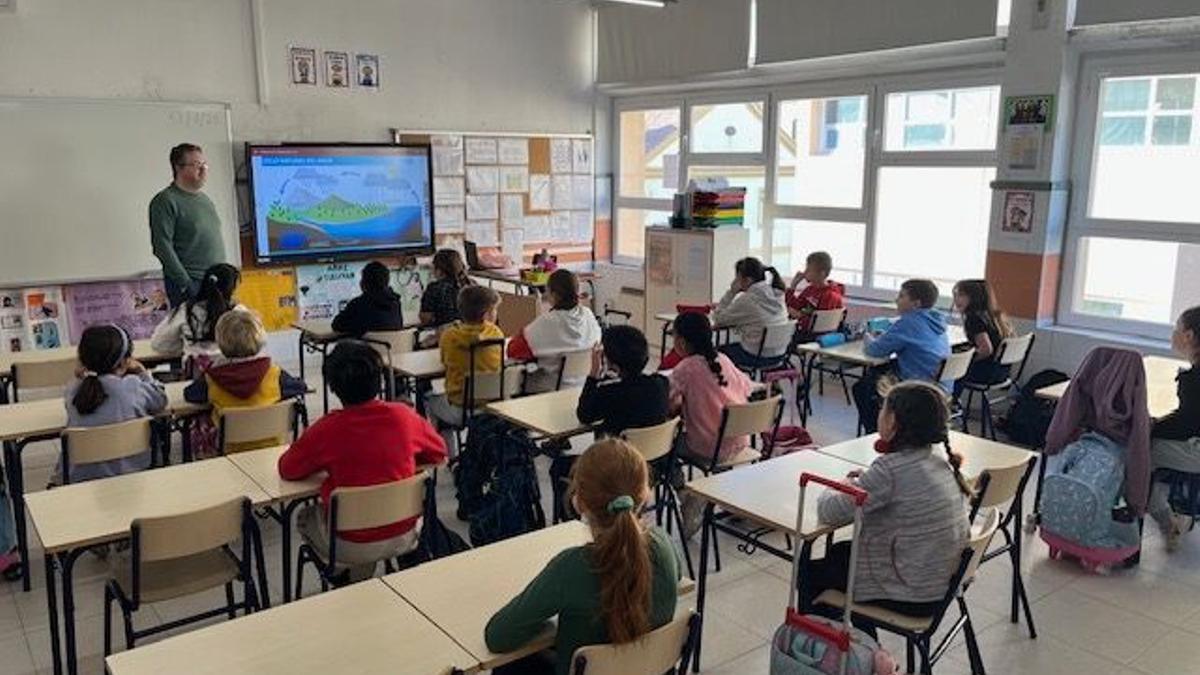 Una de las charlas impartidas por Global Omnium en un colegio.