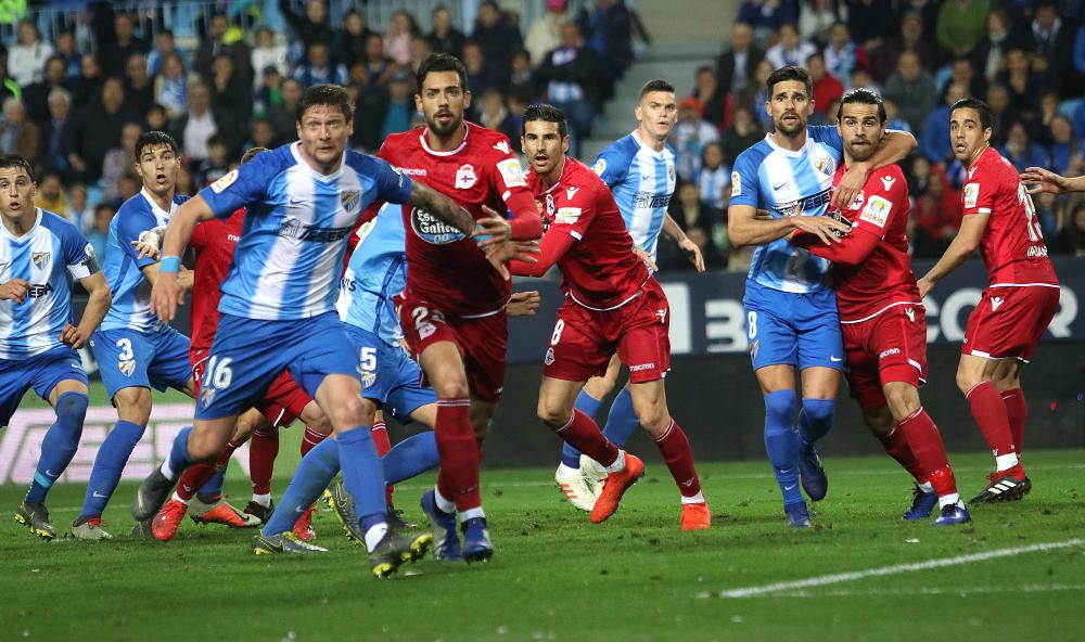 El conjunto malaguista y el gallego igualan a cero en el partido más atractivo de la jornada en la Liga 123