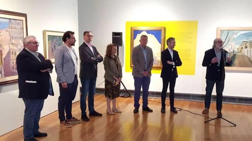 Un momento de la inauguración de El labertino luminoso de Varela, ayer en Castellón.