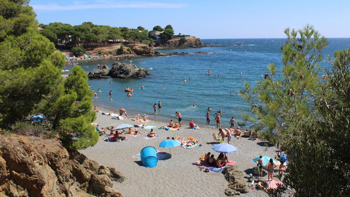 La platja de la Farella del Mig, a Llançà